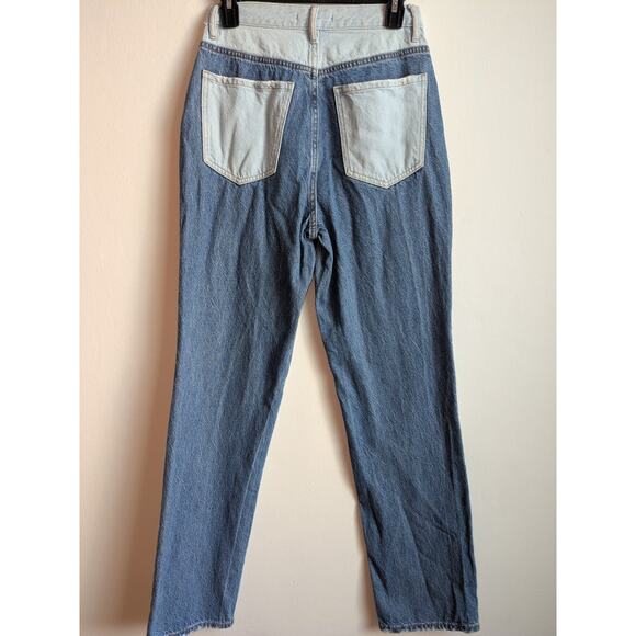 Pacsun Women's Mom Jean Denim Patchwork Colorblock Size 26 EUC - Picture 7 of 9